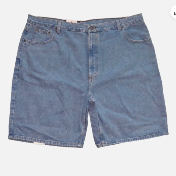 Member's Mark Mens Size 44 Denim Shorts Relaxed Fit Cotton Med Wash Blue - Picture 1 of 6